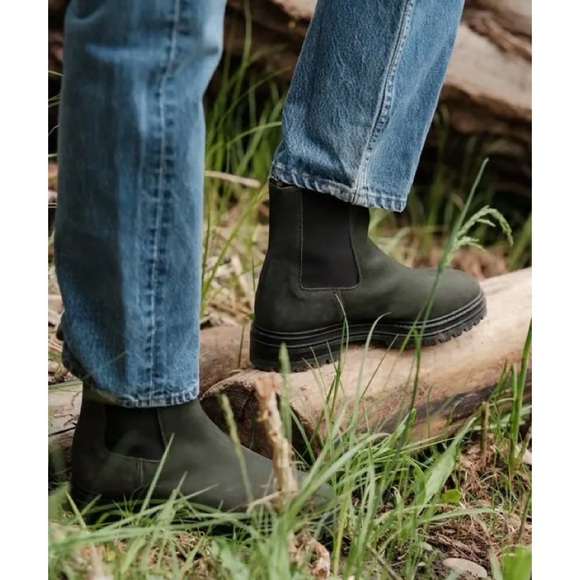 Jenni Kayne • Brooklyn Lug Boot chelsea ankle chunky Forest green